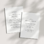 Klassisches Minimalistisch in einer Hochzeitsfeier Einladung<br><div class="desc">Dieser klassische Minimalist in einer Hochzeitseinladung ist ideal für eine einfache und elegante Hochzeit. Die Vintage Schwarz-Weiß-Typografie verleiht ihr eine klassische formale Touch. Behalt es so,  wie es ist,  oder wähle es aus,  um es mit Kunstwerken oder Grafiken deiner Wahl zu personalisieren.</div>