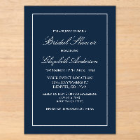 Klassisches Minimalistisch Navy Blue Brautparty
