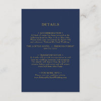 Klassisches Minimalistisch Navy Blue | Gold Detail