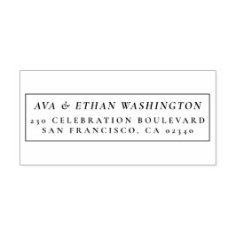 Klassisches Minimalistisch | Rücksendeadresse der  Gummistempel