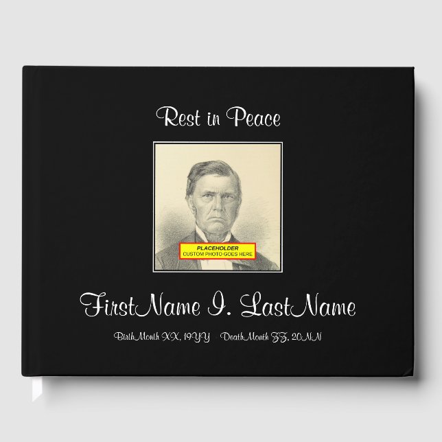 Klassisches, Minimalistisches Begräbnis/Gästebuch Gästebuch (Vorderseite)