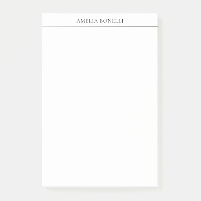 Klassisches Minimalistisches Beruflich Post-it Klebezettel (Vorderseite)