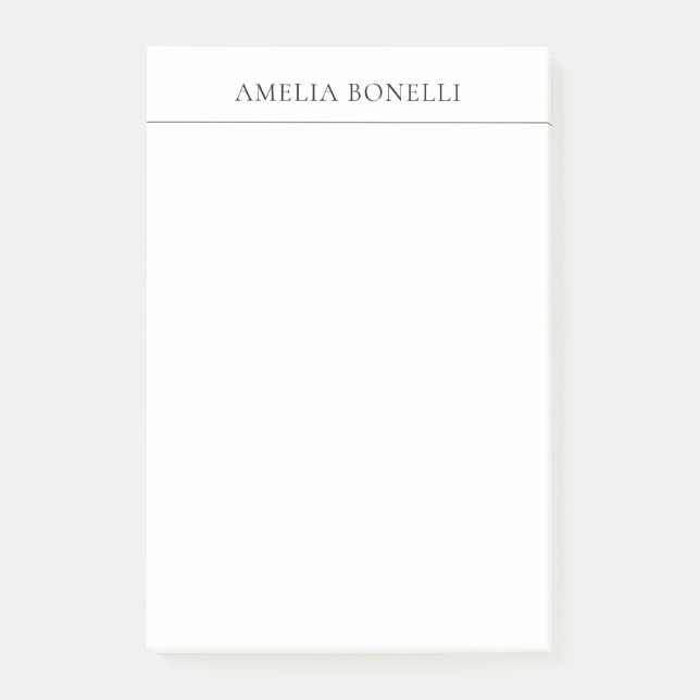 Klassisches Minimalistisches Beruflich Post-it Klebezettel (Vorderseite)