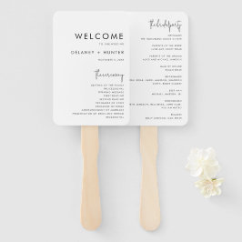 Klassisches Minimalistisches Hochzeitspapier Fächer