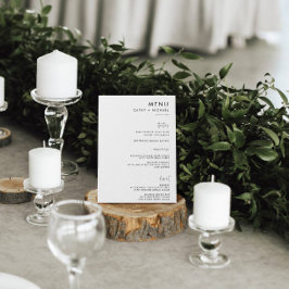 Klassisches Minimalistisches Menü aus Schwarz und 