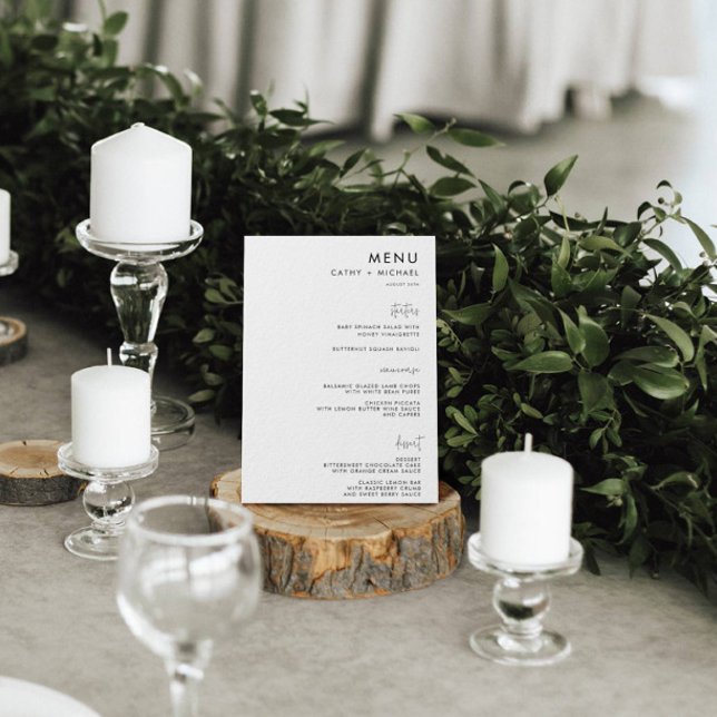 Klassisches Minimalistisches Menü aus Schwarz und  (Von Creator hochgeladen)