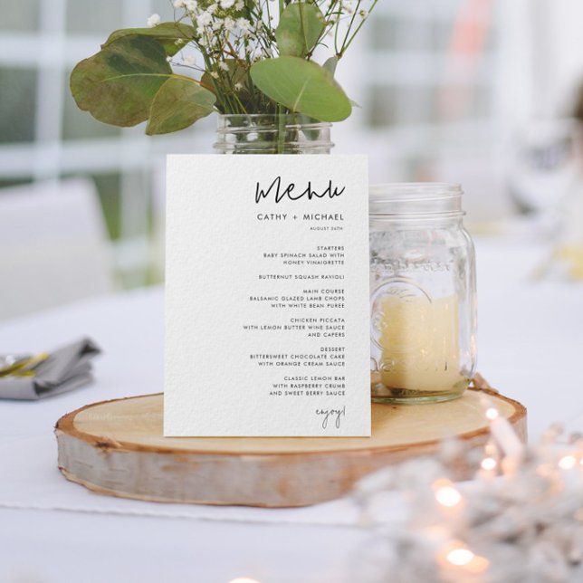 Klassisches Minimalistisches Skriptmenü mit Schwar Flyer (Von Creator hochgeladen)