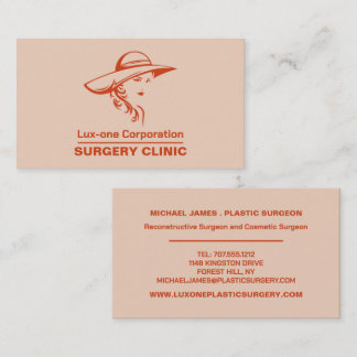 Klassisches Modell, plastischer Chirurg, plastisch Visitenkarte