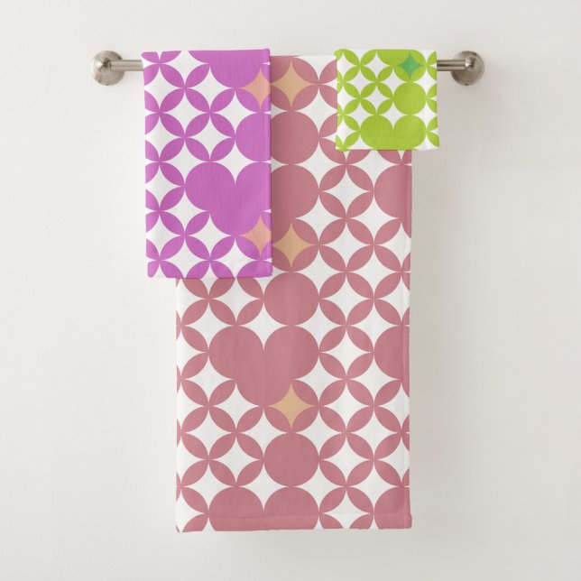 Klassisches modernes ästhetisches Starry Pattern L Badhandtuch Set (Insitu)