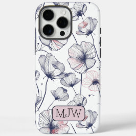Klassisches modernes botanisches Mit Monogramm iPh iPhone 16 Pro Max Hülle