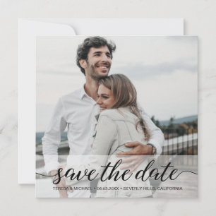 Klassisches modernes Foto Save the Date Hochzeit