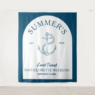 Klassisches modernes Marine-Junggesellinnen-Abschi Wandteppich