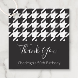 Klassisches modernes Schwarz-Weiß-Hahnentrittmuste Geschenkanhänger