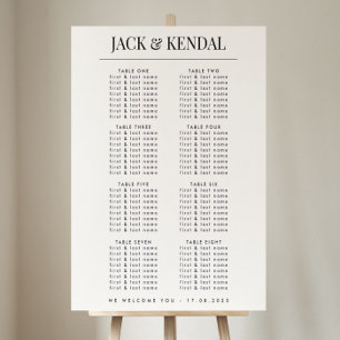 Klassisches modernes Schwarz-Weiß-Hochzeitssymbol Poster