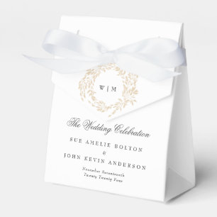 Klassisches Monogram Wappen-Hochzeit Geschenkschachtel