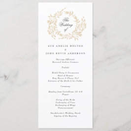 Klassisches Monogram Wappen-Hochzeit Programm