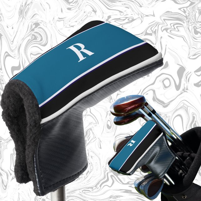 Klassisches Monogramm Blockfarbengeschenk für Golf Golf Headcover (Von Creator hochgeladen)