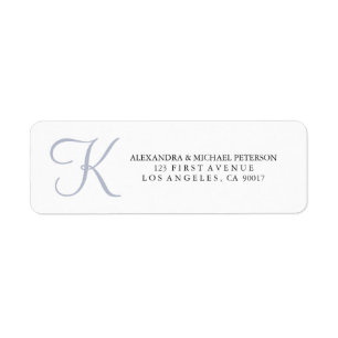Klassisches Monogramm   Dusty Blue