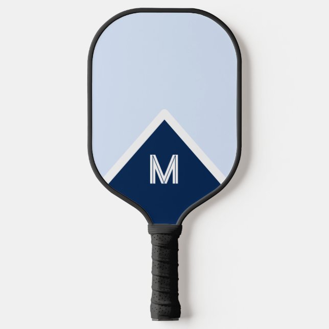 Klassisches Monogramm-Elegant Pickleball Schläger (Vorderseite)
