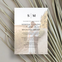 Klassisches Monogramm Foto Herz Schrift Hochzeit