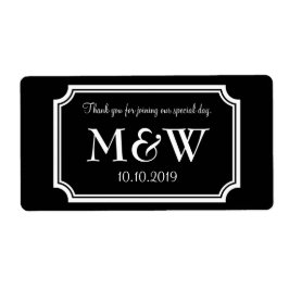 Klassisches Monogramm Hochzeitswein oder Wasserfla