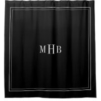 Klassisches Monogramm in Schwarz-Weiß-Farbe