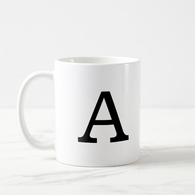Klassisches Monogramm Kaffeetasse (Links)