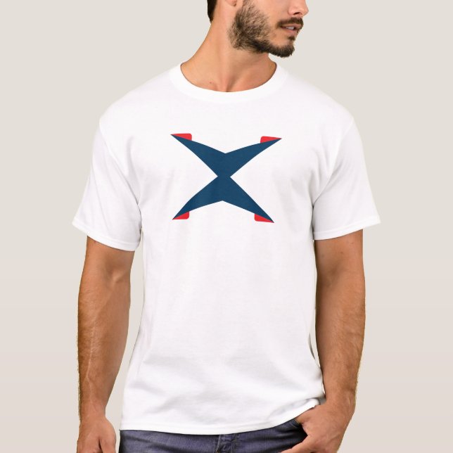 Klassisches Monogramm mit Buchstabe X T-Shirt (Vorderseite)