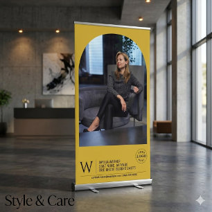 Klassisches Monogramm-Name-Adresse-Banner mit indi Banner