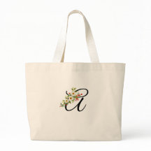 Klassisches Monogramm Rot-Weiß-Blumen-Geschenk für