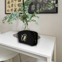 Klassisches Monogramm Rot-Weiß-Blumen-Geschenk für