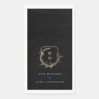 klassisches Monogramm Schwarz-weißes Goldmotiv-Wap