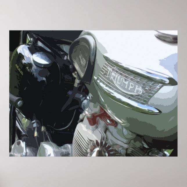 KLASSISCHES MOTORRAD 7 POSTER (Vorne)
