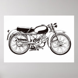 Klassisches Motorrad I Poster