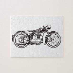 Klassisches Motorrad III Puzzle
