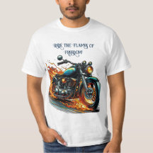 Klassisches Motorrad in Bewegung mit Flammen