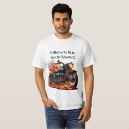 Klassisches Motorrad in Bewegung mit Flammen T-Shirt