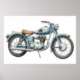 Klassisches Motorrad VII Poster