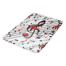 Klassisches Musical Chaos Red Black and White Badematte