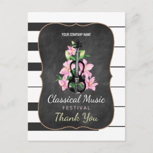 Klassisches Musikfestival-Schulwand Danke Postkarte