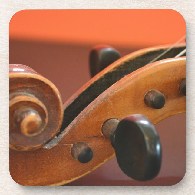 Klassisches Musikinstrument für Violine Getränkeuntersetzer (Vorderseite)