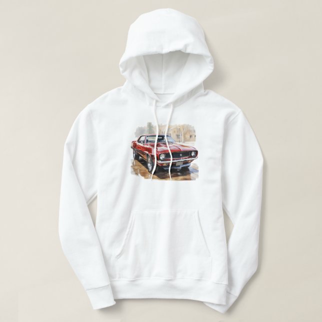 Klassisches Muskelauto Hoodie (Design vorne)