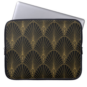 Klassisches nahtloses Art Deco-Muster. Geometrisch Laptopschutzhülle