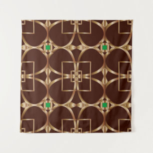 Klassisches, nahtloses geometrisches Muster auf br Wandteppich