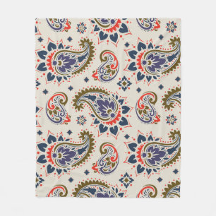 Klassisches nahtloses Paisley-Musterdesign. Fleecedecke