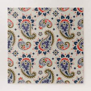 Klassisches nahtloses Paisley-Musterdesign. Puzzle