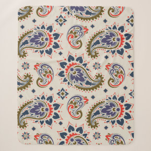 Klassisches nahtloses Paisley-Musterdesign. Sherpadecke