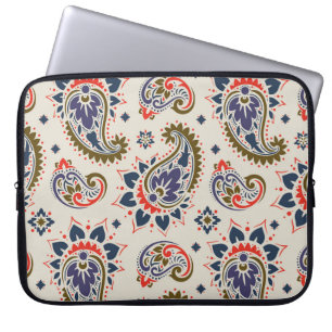 Klassisches, nahtloses Paisleydesign. Laptopschutzhülle
