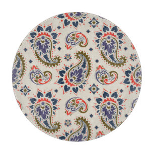 Klassisches, nahtloses Paisleydesign. Schneidebrett