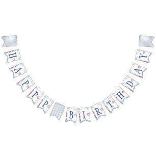 Klassisches nautisches Segler-Steuerrad-Geburtstag Wimpelkette